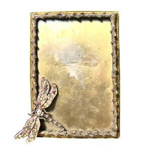 Jay Strongwater Decorative Picture Frame With Swarovski Crystals Dragonfly
